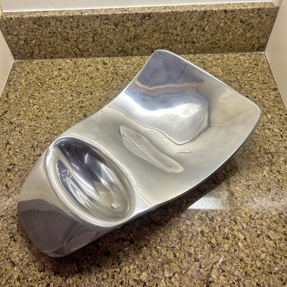 Nambe  Neil Cohen 15” Sculpture Chip & Dip Platter (#734 2003)